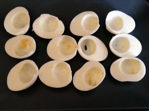 Doorgesneden eieren